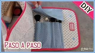 DIY COSMETIQUERA CON PORTABROCHAS  With English subtitles  Yuyis Creations [upl. by Anilef369]