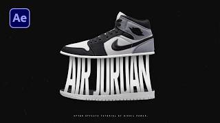 After Effects Tutorial  Nike Shoes Motion Graphics Animation in After Effects [upl. by Smiga]