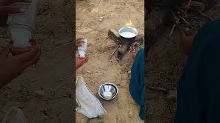 men are making tea from goat milk [upl. by Akirehs]