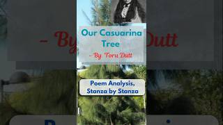 Our Casuarina Tree  Poem by Toru Dutt  Analysis  English Literature notes  shorts english [upl. by Lorrad]