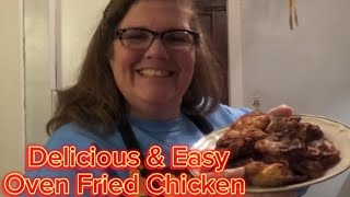 Easy crispy oven fried chicken [upl. by Ithsav]