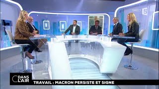 Travail  Macron persiste et signe cdanslair 22092017 [upl. by Llimaj]