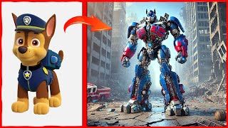 PAW PATROL as OPTIMUS PRIME  PAW PATROL AI [upl. by Atnaloj107]