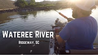 Wateree River  Kayak Fishing for Stripers and Bass  Lugoff Access  Ridgeway SC [upl. by Mareld]