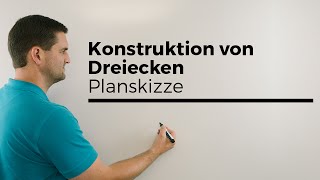 Planskizze zur Konstruktion von Dreiecken Geometrie  Mathe by Daniel Jung [upl. by Brill]