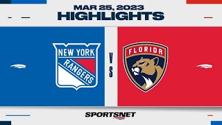 NHL Highlights  Rangers vs Panthers  March 25 2023 [upl. by Cowan]