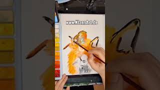 art acrylmalerei malen fuchs inspiration gouache malen drawing malen painting bird [upl. by Ailuj998]