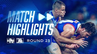 AFL R23 match highlights Western Bulldogs v North Melbourne [upl. by Ajoop129]