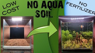 Low tech aquascape tank NO CO2 NO Fertilizer NO Aquasoil [upl. by Lilak]