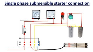 Single phase submersible motor starter connectionryb electric [upl. by Renmus]