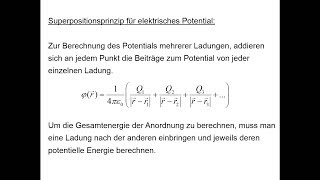 Superpositionsprinzip für elektrische Potentiale [upl. by Grissel]