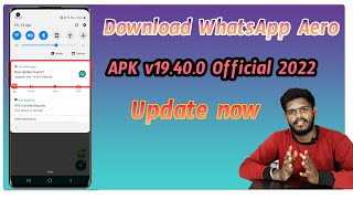 Download WhatsApp Aero APK v19400 Official 2022  Update now  whatsApp Aero APK v19400 [upl. by Aiotal237]