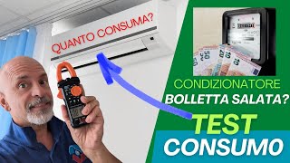 quanto consuma un condizionatore in estate test con pinza amperometrica come funziona un inverter [upl. by Onaivatco]