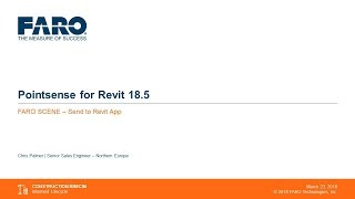 Pointsense for Revit  FARO SCENE Send to Revit App [upl. by Nylahsoj]