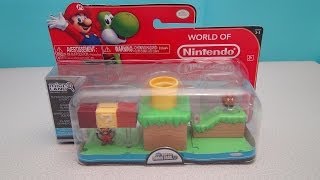 SUPER MARIO BROS U PLAYSET WORLD OF NINTENDO MICROLAND JAKKS PACIFIC ACORN PLANES VIDEO [upl. by Felipe]