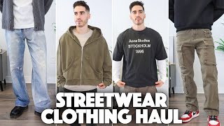 Streetwear Clothing Haul  Shopping Vlog [upl. by Rafat]