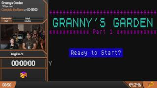 Grannys Garden  Complete the Game Speedrun by TinyTim78  BSG Annual 2023 [upl. by Aronid783]