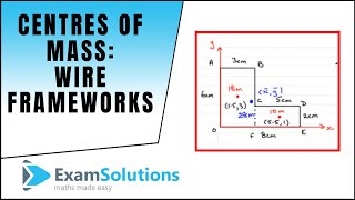 Centres of Mass  Wire Frameworks  ExamSolutions [upl. by Eisaj]