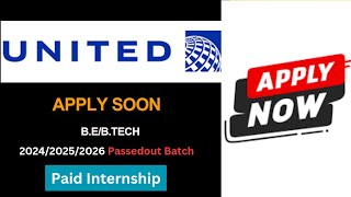 United Internship for 2026 2025 2024 passing out batch  internship paidinternship fresherjobs [upl. by Rehtae]