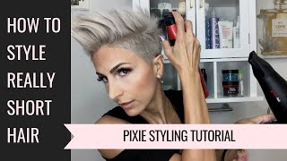 How to Style Short hair  Pixie Hair Tutorial [upl. by Aneeuqal]