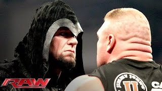 Brock Lesnar is surprised by the return of The Undertaker Raw Feb 24 2014 [upl. by Danette]