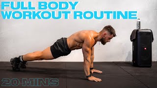 20 MINUTE FULL BODY WORKOUT NO EQUIPMENT [upl. by Yaner]