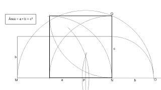 Cuadrado equivalente a un rectángulo dado [upl. by Ailenroc]