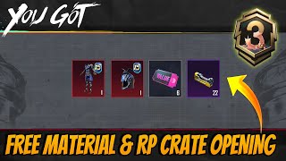 😍FREE ROYAL PASS CRATE OPENING amp 2 FREE MATERIAL IN BGMI amp PUBG MOBILE ​⁠ParasOfficialYT [upl. by Bullen]