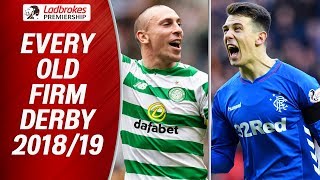 Celtic v Rangers  EVERY 201819 Old Firm Derby  Ladbrokes Premiership [upl. by Enneire849]