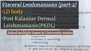 Kala azar part2  Leishman Donovan body LD body  Post Kalaazar Dermal Leishmaniasis PKDL [upl. by Kadner]