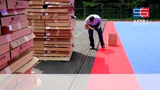 Gerflor Sports Court Powergame Plus  outdoor interlocking tiles [upl. by Snilloc548]