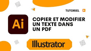 Adobe Illustrator comment copier un texte sur PDF et modifier [upl. by Aicekat]