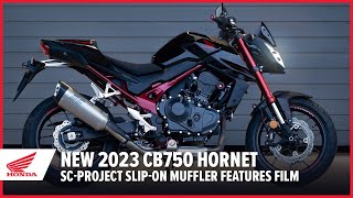 2023 CB750 Hornet SCProject Slipon Muffler Features Film [upl. by Sateia622]