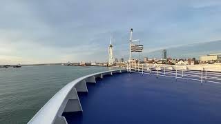 Aboard MV Bretagne Entering Portsmouth Harbour 41024 [upl. by Wilton]