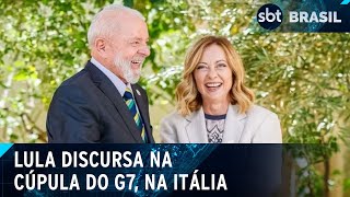 Lula alerta para riscos da IA e diz que deve ser “ferramenta de paz”  SBT Brasil 140624 [upl. by Shriner]