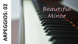 Beautiful MINOR Arpeggios Piano tutorial series starting from the very beginning [upl. by Bettine]