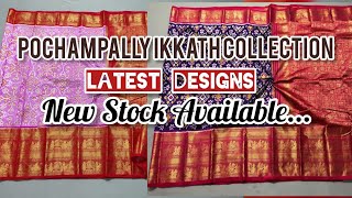 pochampally ikkat collectionexclusive designsbeautiful colours [upl. by Aenet267]