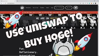 How to buy Hoge on Uniswap  Video Walkthrough With Commentary [upl. by Adnuahsar]