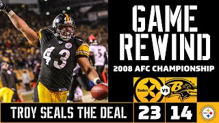 2008 AFC Championship Game Highlights Steelers 23 Ravens 14  Game Rewind  Pittsburgh Steelers [upl. by Hazmah749]