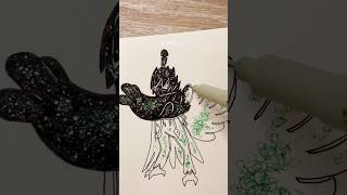 Drawing Cosmic Decidueye  Who’s next  🍃  pokemon asmr shorts [upl. by Stanislaus]