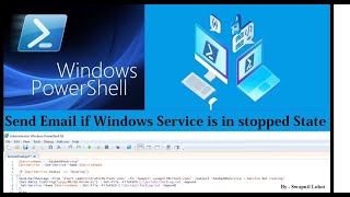 PowerShell Send email if windows service is not running [upl. by Fougere]