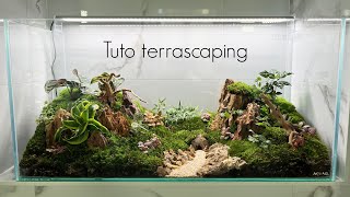 Tuto terrarium dans une cuve daquarium  Terrascaping 🌿 [upl. by Akelahs928]