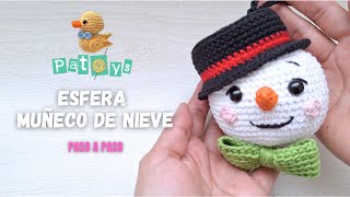 ESFERA DE MUÑECO DE NIEVE A CROCHET [upl. by Kissiah]