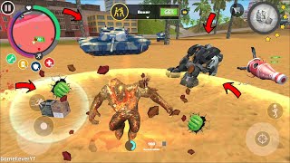 Rope Hero Vice Town Stone Giant Fight Police Car Robot Stoneman and Police Robot Car  Gameplay HD [upl. by Dorreg118]