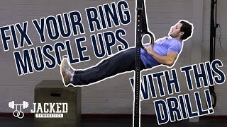 Kipping Ring Muscle up Progression  Beginner Hips to Rings Drill [upl. by Broadbent]