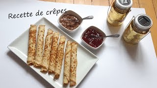 Recette de crêpes facile  طريقة تحضير الكريب الفرنسي [upl. by Ralina]