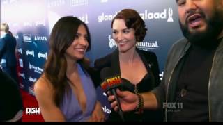 Chyler Leigh and Floriana Lima about their ALL TIME CRUSH  Glaad awards 2017 [upl. by Lorrac]