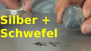 Chemische Reaktion von Silber mit Schwefel [upl. by Oberheim]