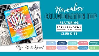 SpellbindersNov23Clubs  Bright Sentiment Background Birthday Card [upl. by Leahcar]