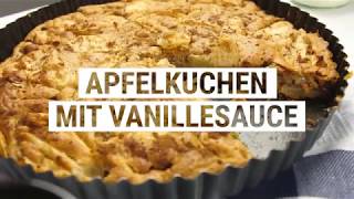 Ohne Weizen  Apfelkuchen mit Vanillesoße [upl. by Enar456]